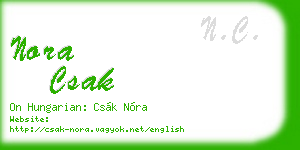 nora csak business card